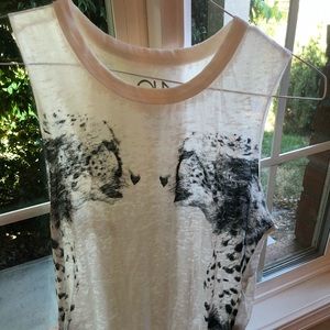Chaser white Cheetah tank, size S